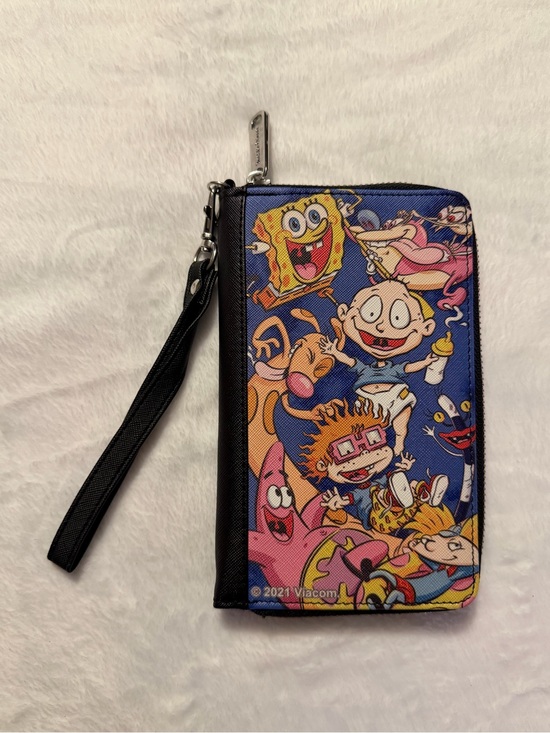 Buckle-Down Handbags - Buckle-Down Women's PU Zip Around Wallet Rectangle-Nick 90's Rewind